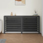 Cache radiateur Gris 169x19x84 cm Bois massif de pin