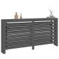 Cache radiateur Gris 169x19x84 cm Bois massif de pin