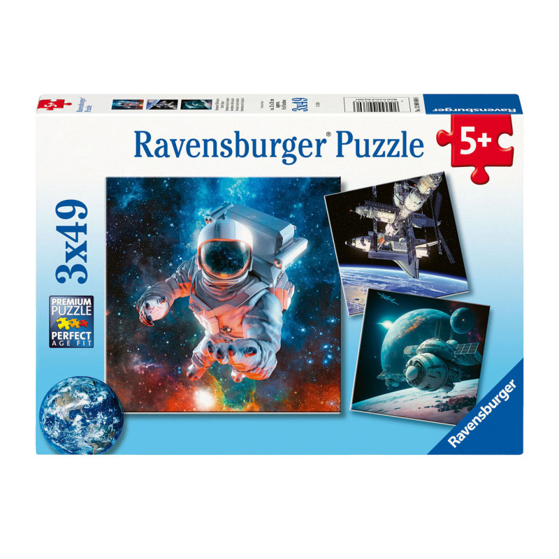 Ravensburger - Jigsaw puzzle Space, 3x49pcs. 120008606