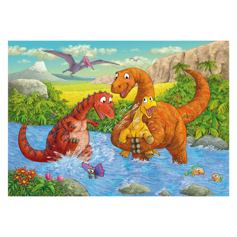 Ravensburger - Jigsaw puzzle Playing Dinos, 2x24 pcs. 050307