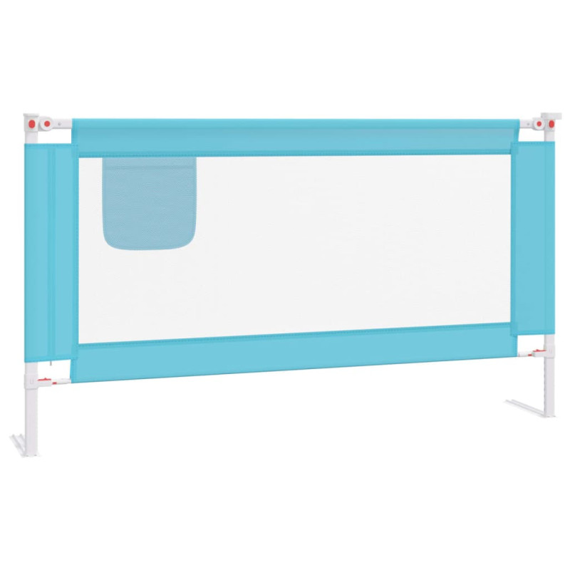 Barrière de sécurité de lit d enfant Bleu 150x25 cm Tissu