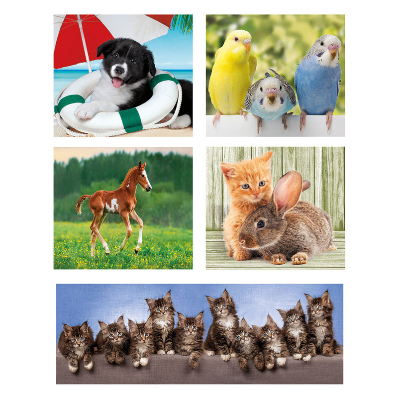 Clementoni Jigsaw Puzzle Super Color 10in1 Animal Friends 20283