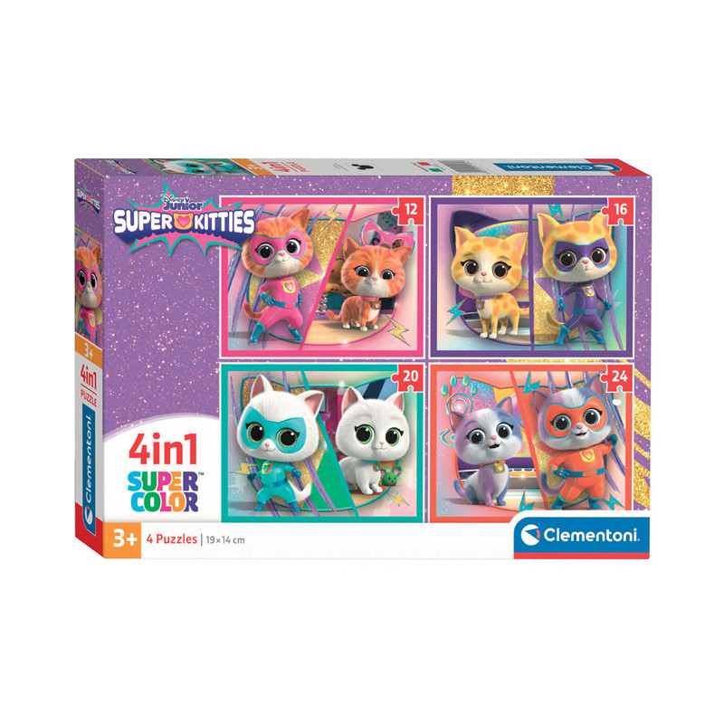 Clementoni Jigsaw Puzzle 4in1 Disney Super Kitties 21531