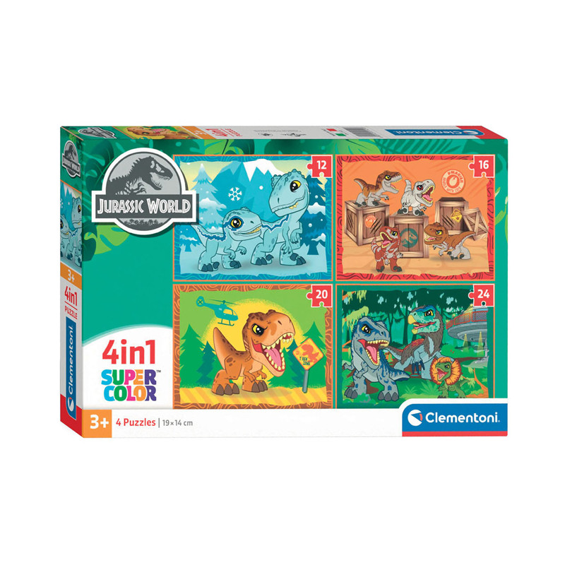 Clementoni Jigsaw Puzzle 4in1 Jurassic World 21521