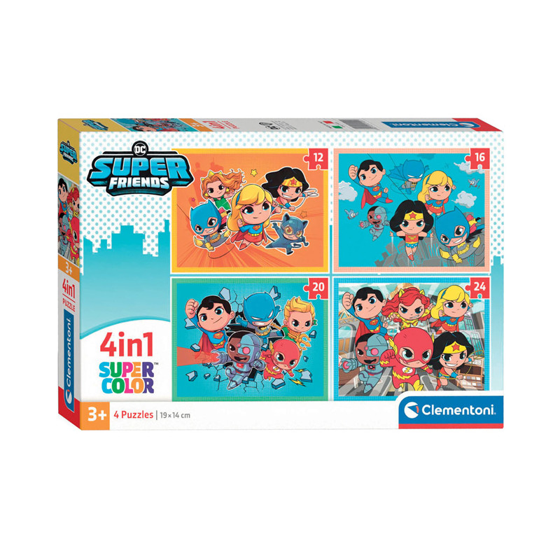 Clementoni Jigsaw Puzzle 4in1 DC Super Friends 21520