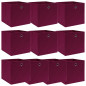 Boîtes de rangement 10 pcs Rouge foncé 32x32x32 cm Tissu