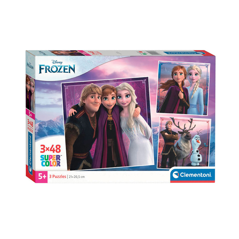 Clementoni Jigsaw Puzzle Super Color Square Disney Frozen, 3x4 25306