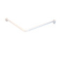 RIDDER Tringle de rideau de douche d angle Blanc 80x80x2,5 cm