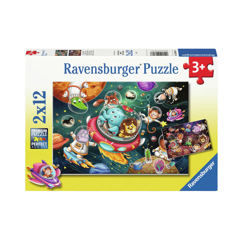 Ravensburger - Jigsaw puzzle Animals in Space, 12 pcs. 120008576