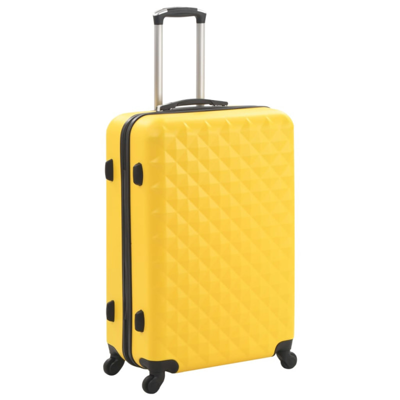 Valise rigide 3 pcs Jaune ABS