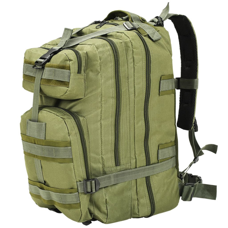 Sac à dos en style militaire 50 L Vert olive