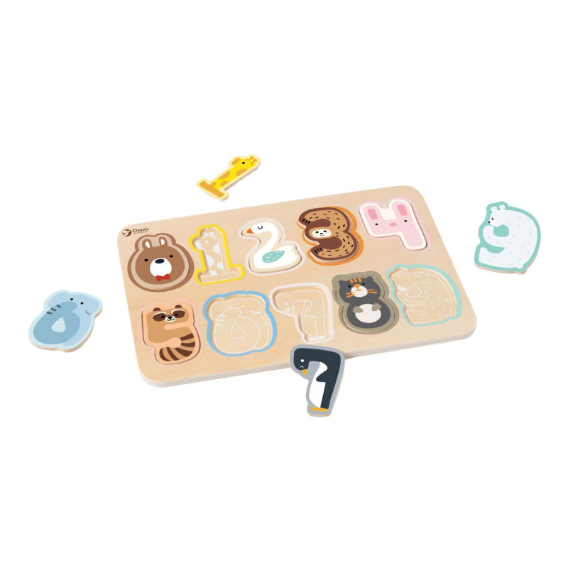 Classic World Wooden Number Puzzle, 10 pcs. 40064