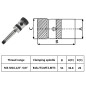 Mandrin de taraudage B18 et tige MT3 de filetage interne M3 M16