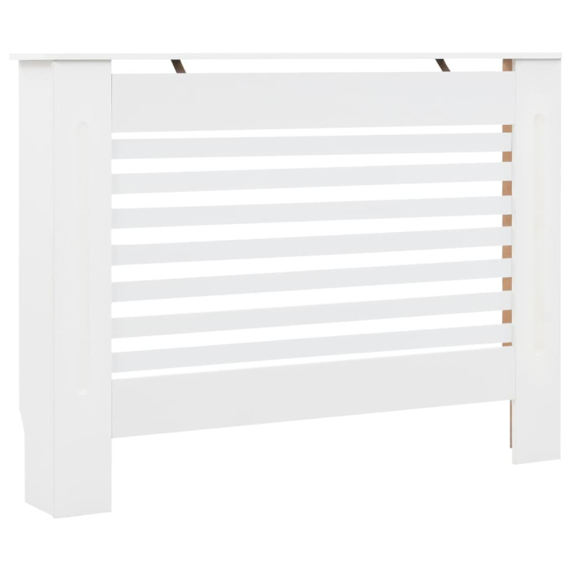 Cache radiateur Blanc 112x19x81,5 cm MDF