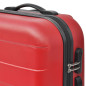 Valise rigide 3 pièces Rouge 45,5 55 66 cm