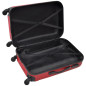 Valise rigide 3 pièces Rouge 45,5 55 66 cm