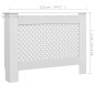 Cache radiateurs 2 pcs Blanc 112x19x81,5 cm MDF