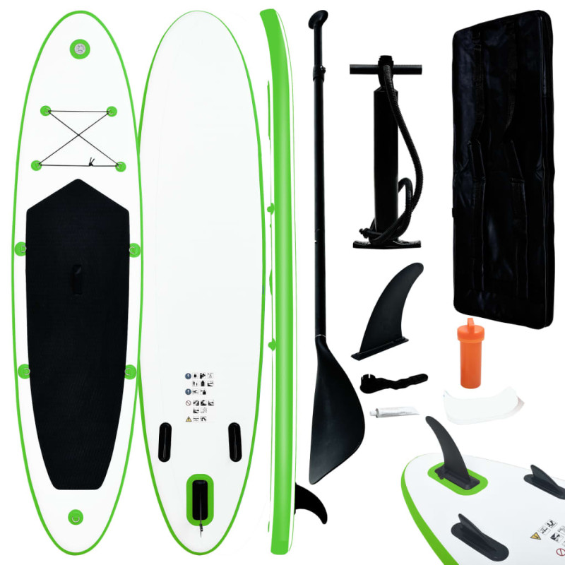 Ensemble de planches SUP gonflables Vert et blanc