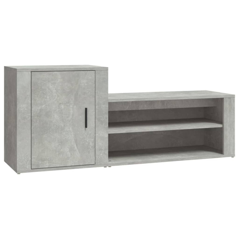 Armoire à chaussures Gris béton 130x35x54 cm Bois d ingénierie