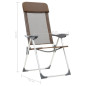 Chaises de camping pliables lot de 4 Marron Aluminium