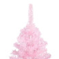 Arbre de Noël artificiel pré éclairé et boules rose 150 cm PVC