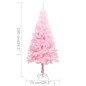 Arbre de Noël artificiel pré éclairé et boules rose 150 cm PVC