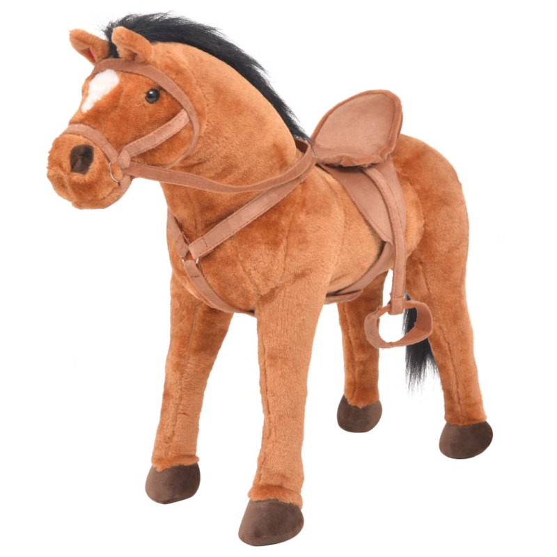 Jouet en peluche Cheval Marron