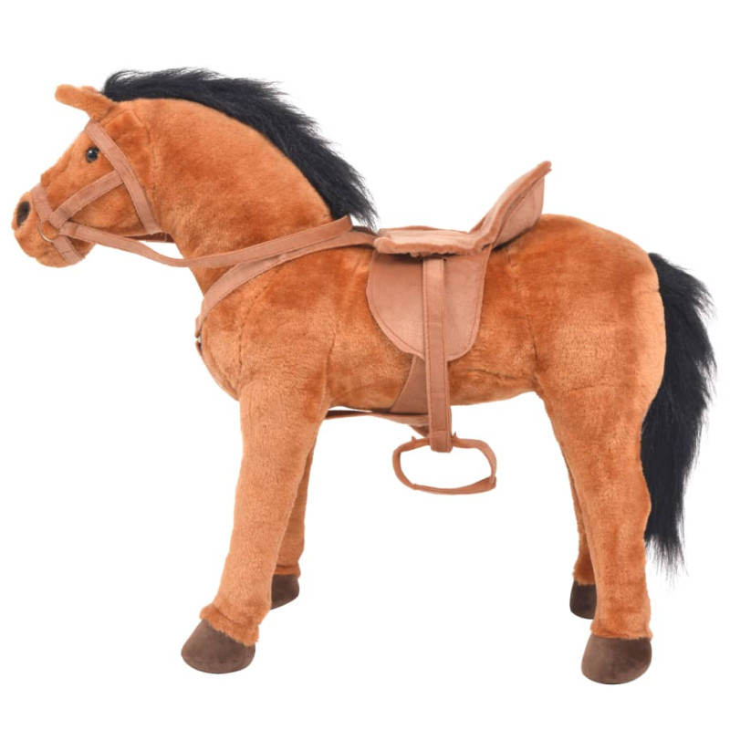 Jouet en peluche Cheval Marron