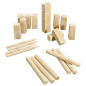 HI Ensemble de jeu de Kubb en bois d extérieur