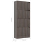 Armoire à chaussures 4 portes Chêne sonoma gris Bois ingénierie