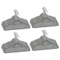 Cintres antidérapants 100 pcs Gris Velours