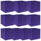 Boîtes de rangement 10 pcs Violet 32x32x32 cm Tissu