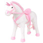 Jouet en peluche Licorne Blanc et rose XXL