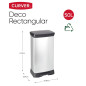 Curver Poubelle à pédale Deco 50 L Argenté