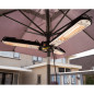 Sunred Chauffage pour parasol 2000 W Halogène Noir et argenté PH10