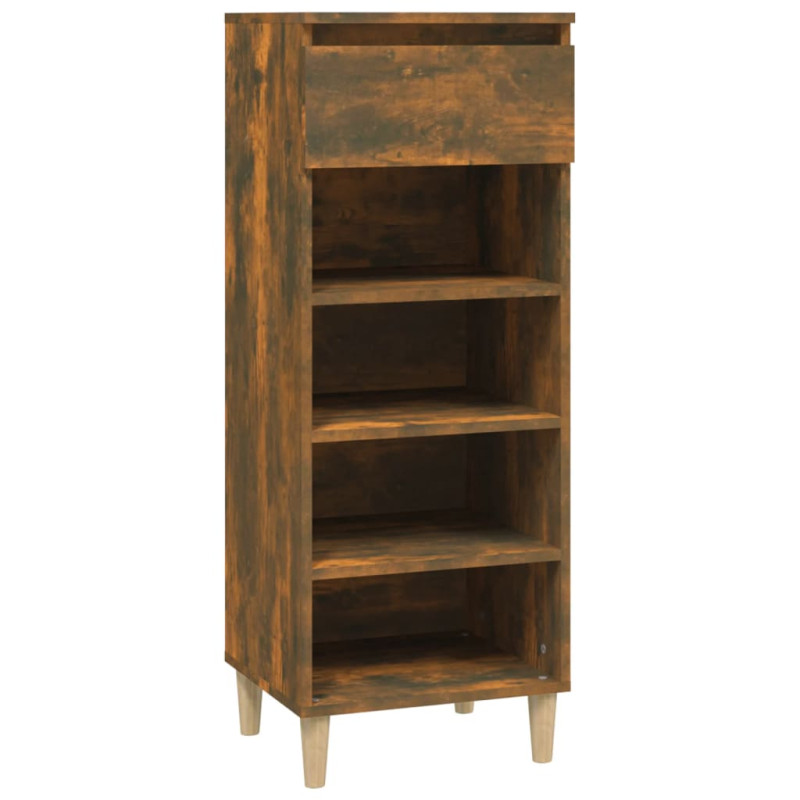 Armoire à chaussures Chêne fumé 40x36x105 cm Bois d ingénierie