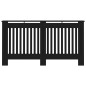 Cache radiateur noir 152x19x81,5 cm MDF