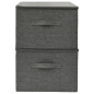 Boîtes de rangement 2 pcs Tissu 43x34x23 cm Anthracite