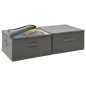 Boîtes de rangement 2 pcs Tissu 43x34x23 cm Anthracite