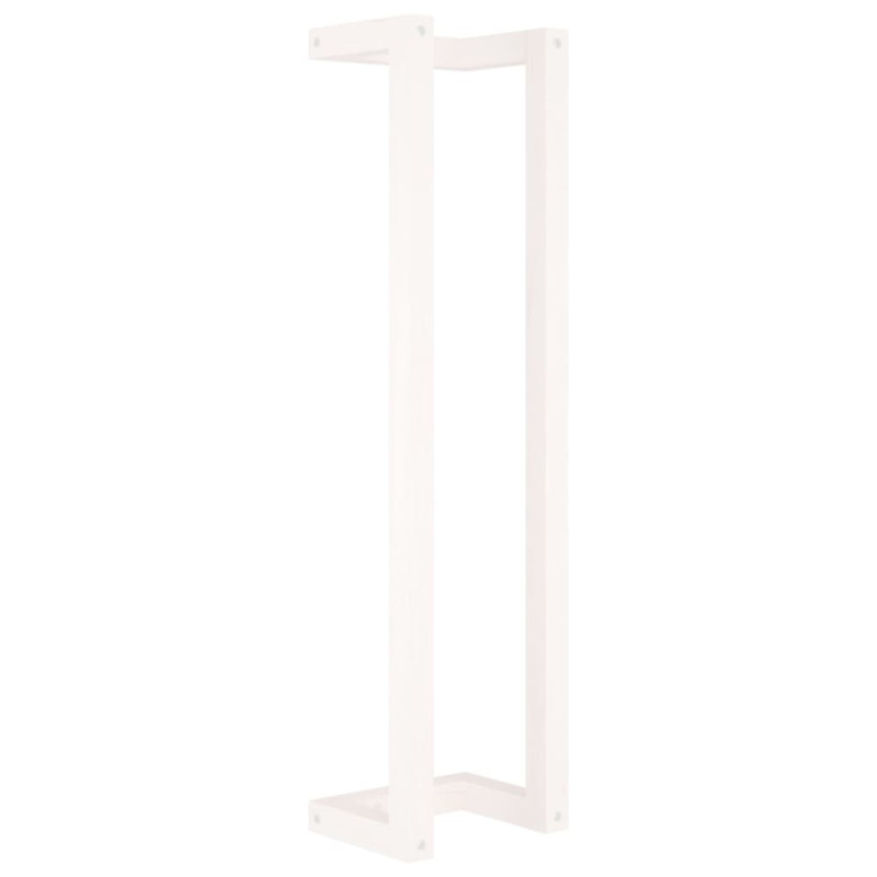 Porte serviette Blanc 23x18x90 cm Bois de pin massif