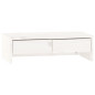 Support de moniteur Blanc 50x27x15 cm Bois de pin solide