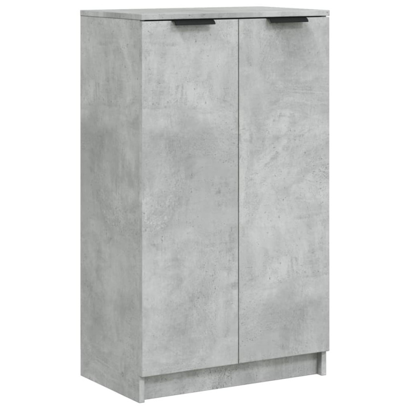 Armoire à chaussures Gris béton 59x35x100 cm Bois d ingénierie