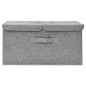 Boîte de rangement Tissu 50x30x25 cm Gris