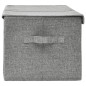 Boîte de rangement Tissu 50x30x25 cm Gris