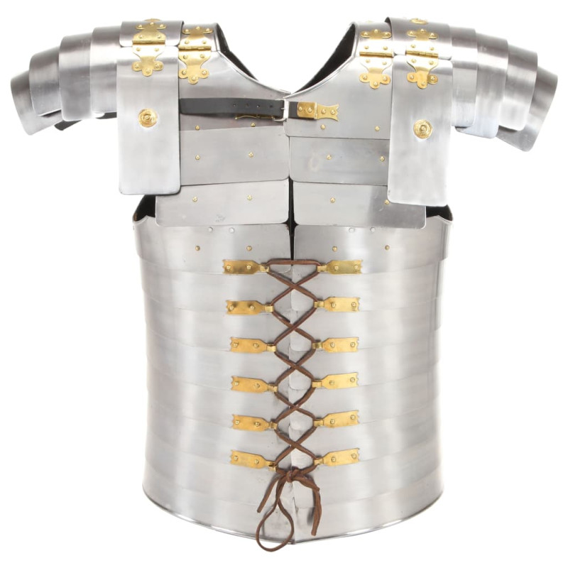 Armure corporelle de soldat romain GN Argenté Acier