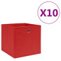 Boîtes de rangement 10 pcs Tissu intissé 28x28x28 cm Rouge