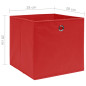 Boîtes de rangement 10 pcs Tissu intissé 28x28x28 cm Rouge