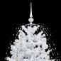 Arbre de Noël neigeux avec base de parapluie Blanc 140 cm