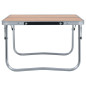 Table pliable de camping Marron Aluminium 60x40 cm