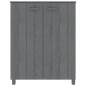 Armoire à chaussures HAMAR Gris foncé 85x40x108 cm Pin massif